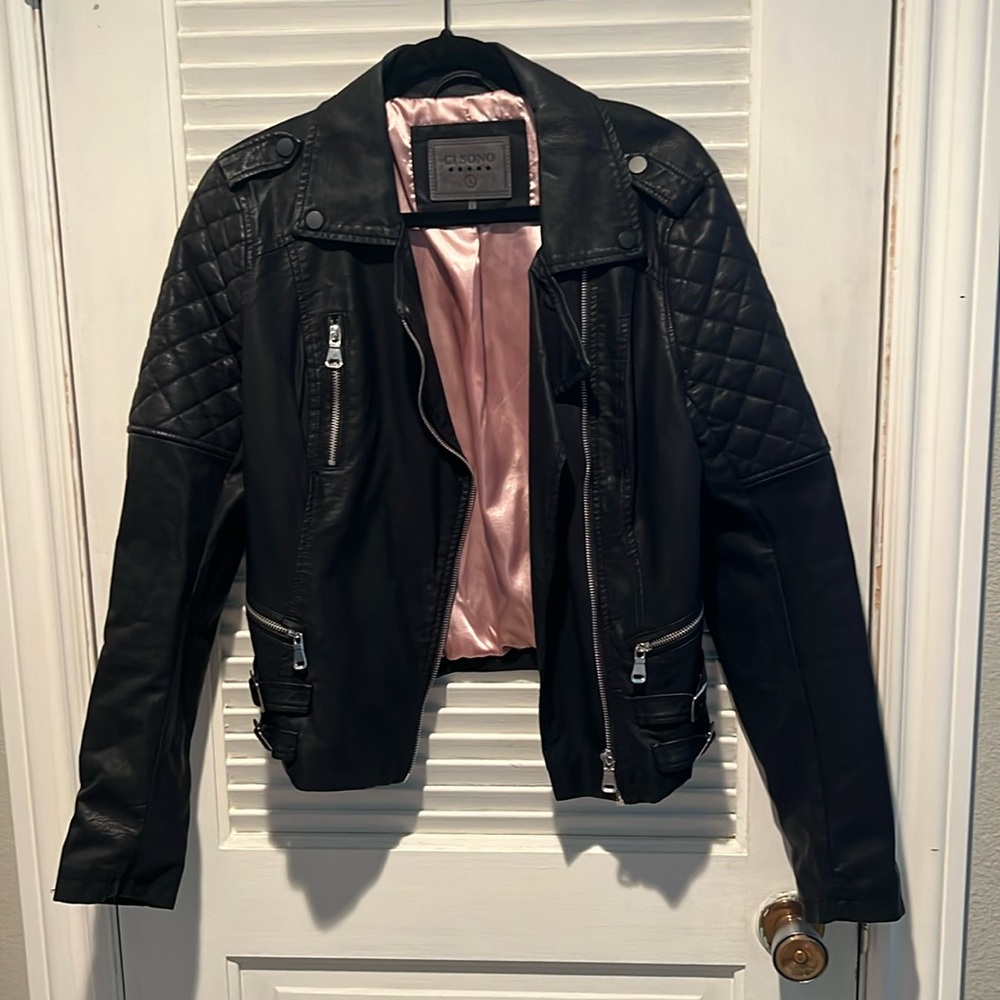 Black Vegan Leather jacket